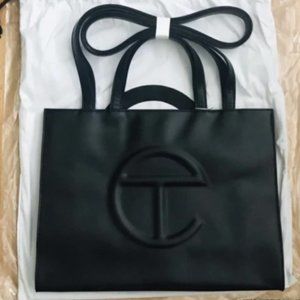 COPY - telfar black medium tote shopping bag